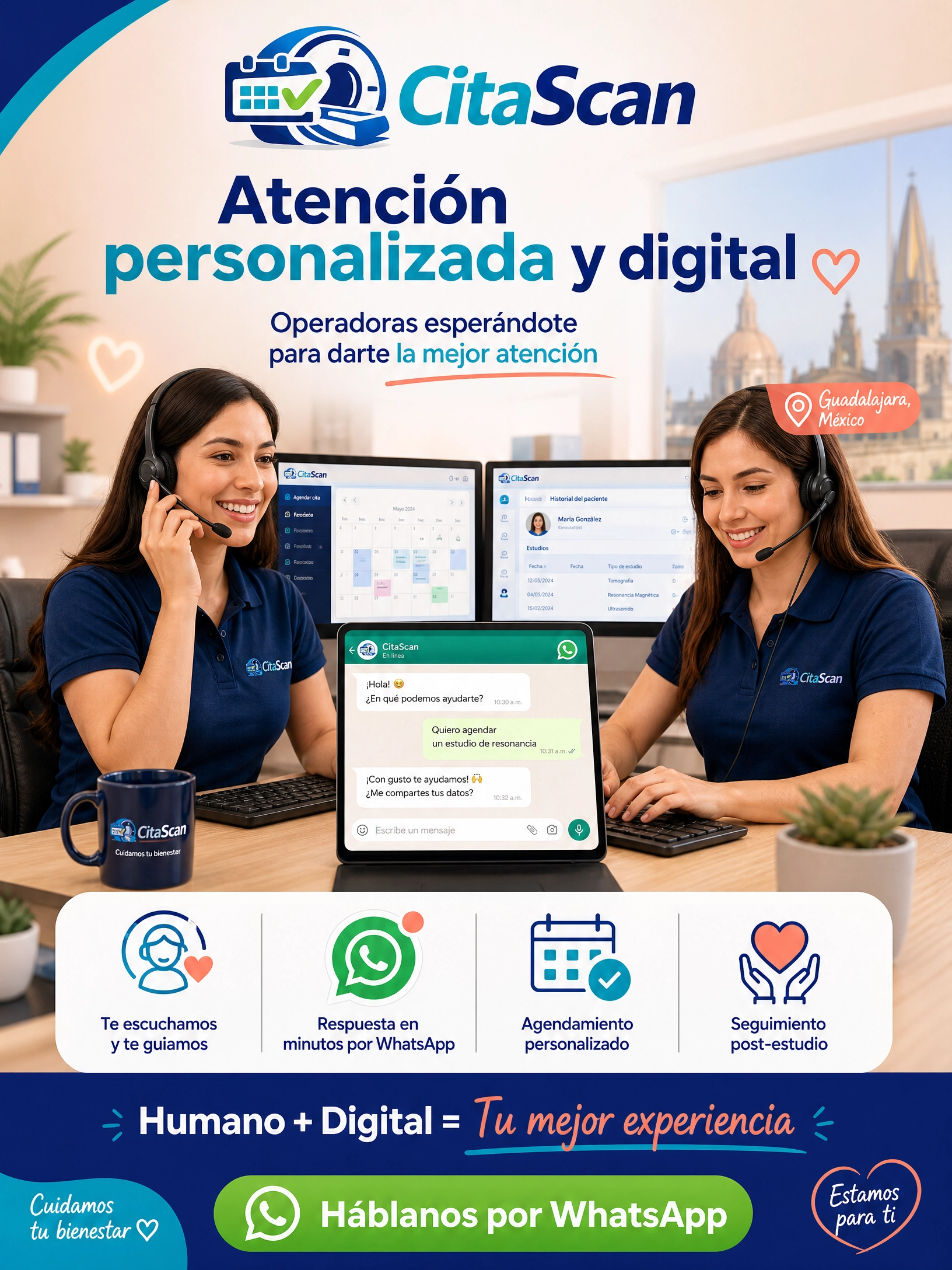 Detrás de la tecnología, siempre hay personas cuidando de ti. 👩‍💼💙